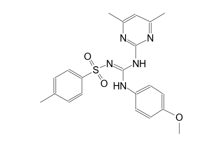 N-[(E)-[(4,6-dimethyl-2-pyrimidinyl)amino](4-methoxyanilino)methylidene]-4-methylbenzenesulfonamide