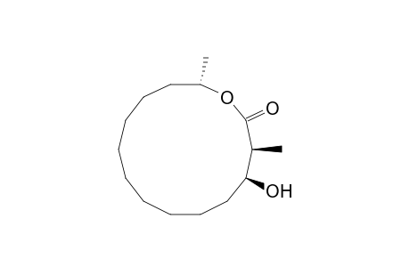 (3S,4S,14S)-3,14-dimethyl-4-oxidanyl-1-oxacyclotetradecan-2-one