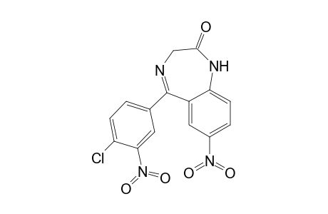 5-(4-Chloranyl-3-nitro-phenyl)-7-nitro-1,3-dihydro-1,4-benzodiazepin-2-one