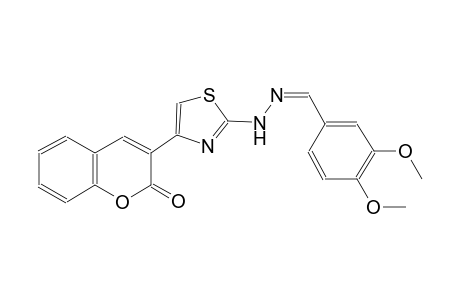 3,4-dimethoxybenzaldehyde [4-(2-oxo-2H-chromen-3-yl)-1,3-thiazol-2-yl]hydrazone