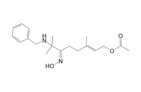 7-(Benzylamino)-6-(hydroxyimino)-3,7-dimethyloct-2-enyl acetate