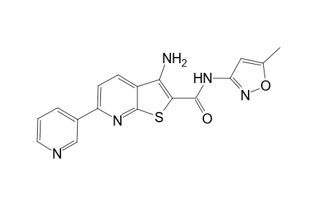 3-Amino-N-(5-methyl-1,2-oxazol-3-yl)-6-pyridin-3-ylthieno[2,3-b]pyridine-2-carboxamide