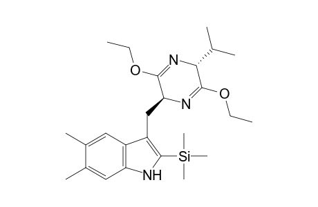 (2S,5R)-3,6-Diethoxy-2-isopropyl-5-[5,6-dimethyl-2-(trimethylsilyl)-3-indolyl]methyl-2,5-dihydropyrazine