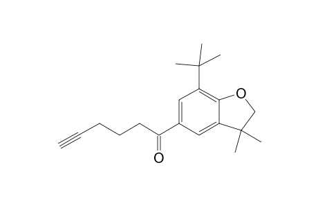 1-(7-tert-butyl-3,3-dimethyl-2H-1-benzofuran-5-yl)hex-5-yn-1-one