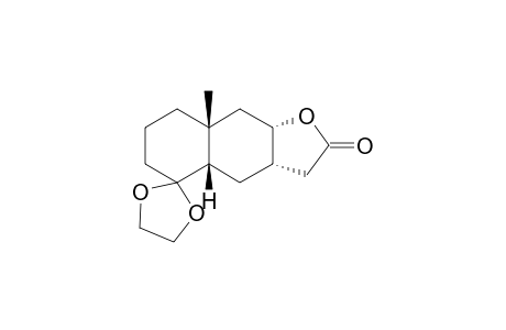 (3a.beta.,4a.beta.,8a.beta.,9a.beta.)-5-Ethylenedioxy-3a,4,4a,5,6,7,8,8a,9,9a-decahydro-8a-methylnaphtho[2,3-b]futan-2(3H)-one
