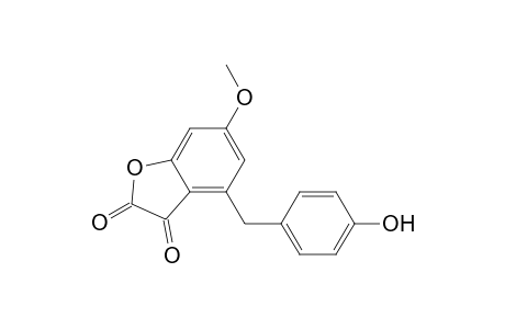 2,3-Benzofurandione, 4-(p-hydroxybenzyl)-6-methoxy-