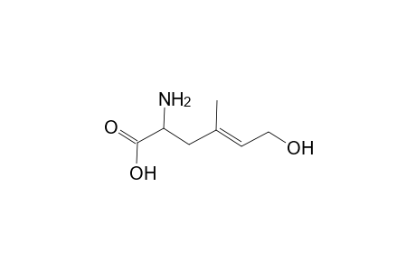 4-Hexenoic acid, 2-amino-6-hydroxy-4-methyl-