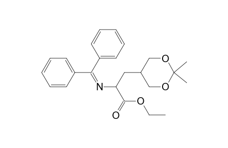 2-(benzhydrylideneamino)-3-(2,2-dimethyl-1,3-dioxan-5-yl)propionic acid ethyl ester