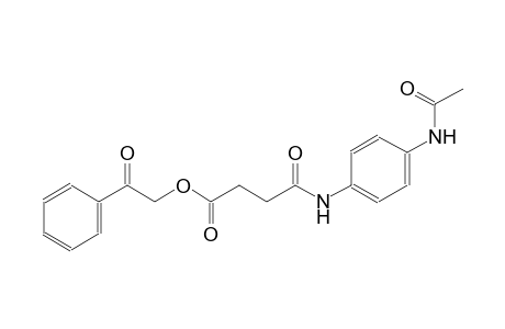 butanoic acid, 4-[[4-(acetylamino)phenyl]amino]-4-oxo-, 2-oxo-2-phenylethyl ester
