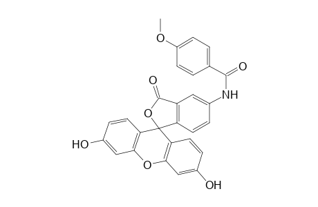 Benzamide, N-(3',6'-dihydroxy-3-oxospiro[isobenzofuran-1(3H),9'-[9H]xanthen]-5-yl)-4-methoxy-