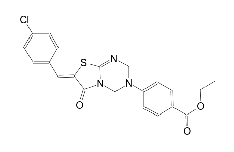 ethyl 4-((7Z)-7-(4-chlorobenzylidene)-6-oxo-6,7-dihydro-2H-[1,3]thiazolo[3,2-a][1,3,5]triazin-3(4H)-yl)benzoate