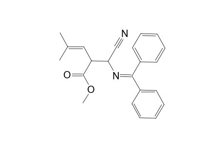 Methyl 2-{[(2'-benzhydrylidene)amino]cyanomethyl]-4-methylpent-3-enoate