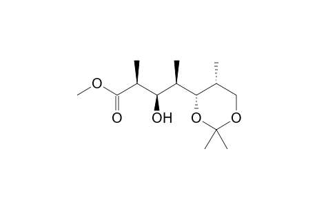 D-glycero-L-galacto-Heptonic acid, 2,4,6-trideoxy-2,4,6-trimethyl-5,7-O-(1-methylethylidene)-, methyl ester