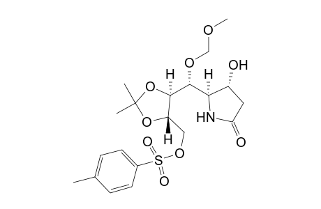 (2R,2(1)R,2(2)S,3R)-3-Hydroxy-2-[2,3-(isopropylidenedioxy)-1-(methoxymethoxy)-4-[(p-toluenesulfonyl)oxy]butyl]-5-oxopyrrolidine