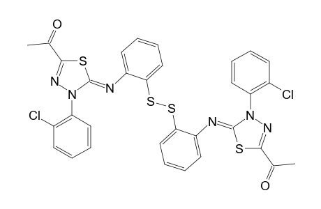 BIS-[2-(5-ACETYL-3-ORTHOCHLOROPHENYL-1,3,4-THIADIAZOL-2-YLIDENEAMINO)-PHENYL]-DISULFIDE