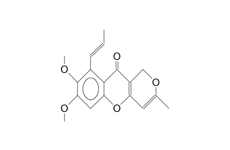 7,8-Dimethoxy-3-methyl-9-(1-propenyl)-pyrano(4,3-B)(1)benzopyran-10(1H)-one