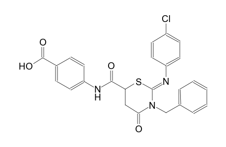 4-[({(2Z)-3-benzyl-2-[(4-chlorophenyl)imino]-4-oxotetrahydro-2H-1,3-thiazin-6-yl}carbonyl)amino]benzoic acid