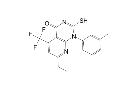 pyrido[2,3-d]pyrimidin-4(1H)-one, 7-ethyl-2-mercapto-1-(3-methylphenyl)-5-(trifluoromethyl)-