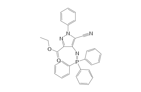 Ethyl 5-cyano-4-[(triphenylphosphoranylidene)amino]-1-phenyl-1,4-dihydropyrazol-3-carboxylate