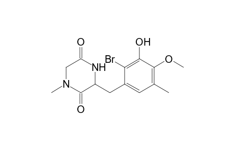 3-(2-Bromo-3-hydroxy-4-methoxy-3-methyphenylmethyl)-1-methyll-2,5-piperazinedione