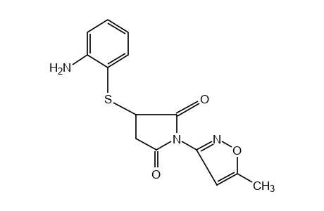 2-[(o-aminophenyl)thio]-N-(5-methyl-3-isoxazolyl)succinimide