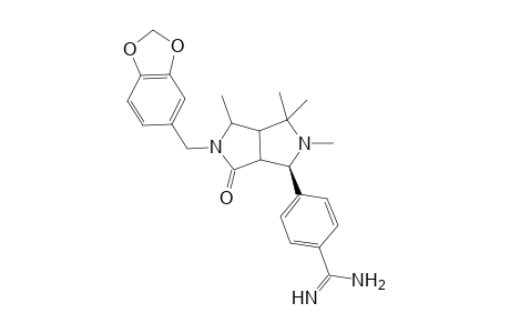 4-[5'-(1'',3''-Benzodioxol-5''-yl)methyl]-2',2',3',4'-tetramethyl-6'-oxo-perhydropyrrolo[3,4-c]pyrrol-1'-yl}benzamidine
