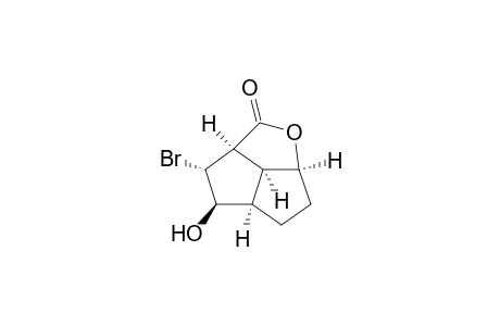 2H-Pentaleno[1,6-bc]furan-2-one, 3-bromooctahydro-4-hydroxy-, (2a.alpha.,3.alpha.,4.beta.,4a.alpha.,6a.alpha.,6b.alpha.)-(.+-.)-