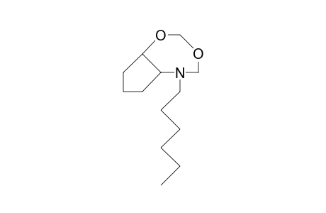 N-Hexyl-perhydro-cyclopenta(F)(1,3,5)dioxazepine