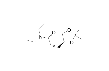 2-Propenamide, 3-(2,2-dimethyl-1,3-dioxolan-4-yl)-N,N-diethyl-, [S-(Z)]-