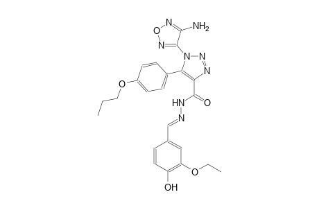 1-(4-amino-1,2,5-oxadiazol-3-yl)-N'-[(E)-(3-ethoxy-4-hydroxyphenyl)methylidene]-5-(4-propoxyphenyl)-1H-1,2,3-triazole-4-carbohydrazide