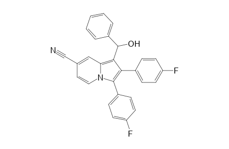 2,3-bis(4-fluorophenyl)-1-[hydroxy(phenyl)methyl]-7-indolizinecarbonitrile