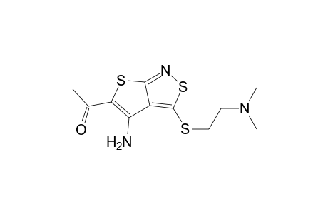 1-(4-Amino-3-([2-(dimethylamino)ethyl]sulfanyl)thieno[2,3-c]isothiazol-5-yl)ethanone