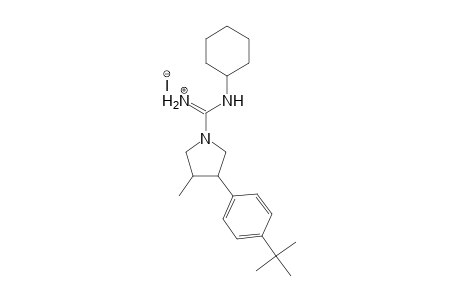 1-Pyrrolidinecarboximidamide, N-cyclohexyl-3-[4-(1,1-dimethylethyl)phenyl]-4-methyl-, monohydriodide
