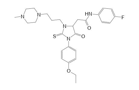 2-{1-(4-ethoxyphenyl)-3-[3-(4-methyl-1-piperazinyl)propyl]-5-oxo-2-thioxo-4-imidazolidinyl}-N-(4-fluorophenyl)acetamide