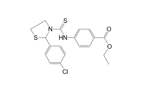 ethyl 4-({[2-(4-chlorophenyl)-1,3-thiazolidin-3-yl]carbothioyl}amino)benzoate