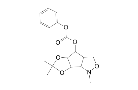 Isoxazolidino[3,4-a]-1,3-dioxolano[4,5-d]cyclopentane, 2,2,4-trimethyl-7-(phenoxycarbonyloxy)-