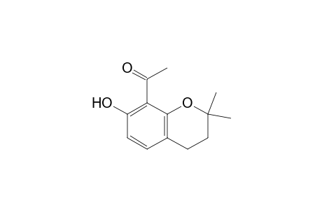 1-(2,2-dimethyl-7-oxidanyl-3,4-dihydrochromen-8-yl)ethanone