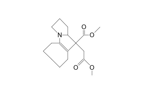 7-Carbomethoxy-7-(carbomethoxy-methyl)-2-aza-tricyclo(6.6.0.0/2,6/)tridec-1(8)-ene