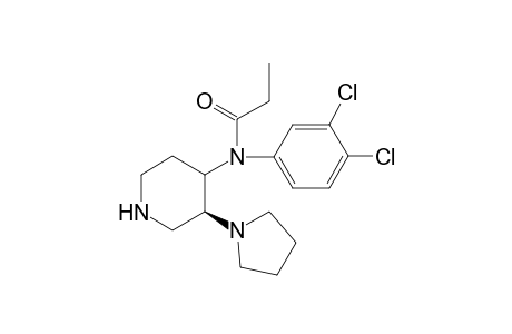 trans-4-N-(3,4-Dichlorophenyl)propanamido-3-pyrrolidinylpiperidine