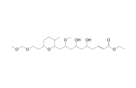 5,7-Dihydroxy-9-methoxy-10-[6-(2-methoxymethoxyethyl)-3-methyltetrahydropyran-2-yl]dec-2-enoic Acid Ethyl ester