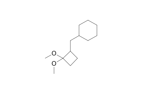 2-Cyclohexylmethyl-1,1-dimethoxycyclobutane