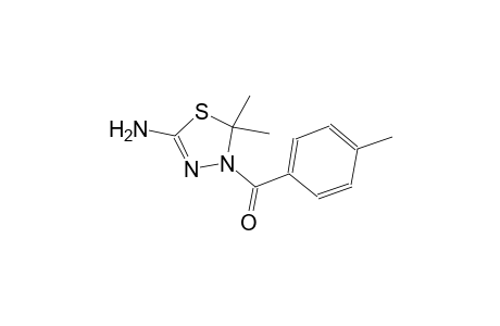 5,5-dimethyl-4-(4-methylbenzoyl)-4,5-dihydro-1,3,4-thiadiazol-2-amine
