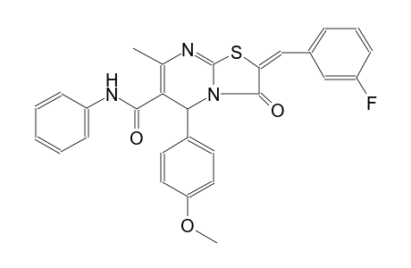 (2E)-2-(3-fluorobenzylidene)-5-(4-methoxyphenyl)-7-methyl-3-oxo-N-phenyl-2,3-dihydro-5H-[1,3]thiazolo[3,2-a]pyrimidine-6-carboxamide