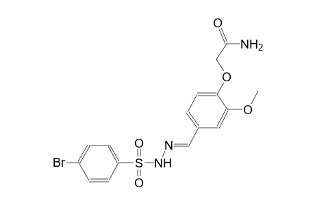 2-[4-((E)-{[(4-bromophenyl)sulfonyl]hydrazono}methyl)-2-methoxyphenoxy]acetamide