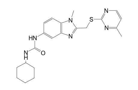 urea, N-cyclohexyl-N'-[1-methyl-2-[[(4-methyl-2-pyrimidinyl)thio]methyl]-1H-benzimidazol-5-yl]-