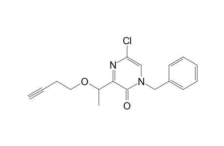 1-Benzyl-3-[1-(3-butynyloxy)ethyl]-5-chloro-2(1H)-pyrazinone