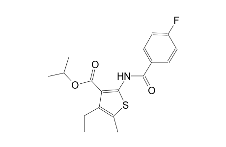 isopropyl 4-ethyl-2-[(4-fluorobenzoyl)amino]-5-methyl-3-thiophenecarboxylate
