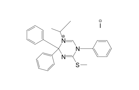 1,4-Dihydro-2-(methylthio)-5-isopropyl-1,4,4-triphenyl-1,3,5-triazinium iodide