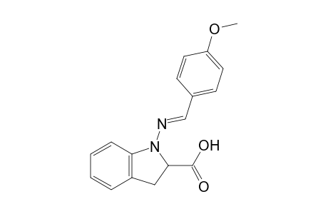 1-[(E)-(4-methoxyphenyl)methyleneamino]indoline-2-carboxylic acid