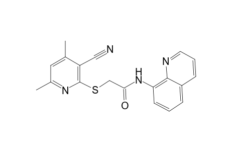 2-(3-Cyano-4,6-dimethyl-pyridin-2-ylsulfanyl)-N-quinolin-8-yl-acetamide